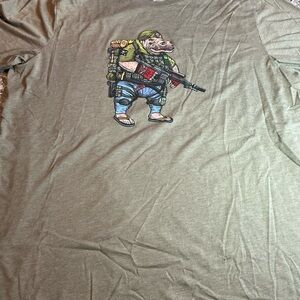 Black Rifle Coffee Company Mens XXL Green Military Hippo Graphic TKO T-Shirt